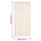 vidaXL Cortina antimoscas chenilla beige y blanco 100x200 cm vidaXL Cortina antimoscas chenilla beige y blanco 100x200 cm