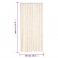 vidaXL Cortina antimoscas chenilla beige y blanco 90x200 cm