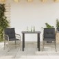 vidaXL Sillas y mesita de jardín 3 piezas ratán sintético cojín gris