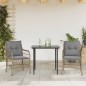 vidaXL Sillas y mesita de jardín 3 piezas ratán sintético cojín beige vidaXL Sillas y mesita de jardín 3 piezas ratán sintético cojín beige