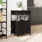 vidaXL Carrito de cocina de madera de ingeniería negro 56x43x89,5 cm vidaXL Carrito de cocina de madera de ingeniería negro 56x43x89,5 cm