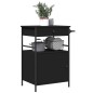 vidaXL Carrito de cocina de madera de ingeniería negro 56x43x89,5 cm vidaXL Carrito de cocina de madera de ingeniería negro 56x43x89,5 cm