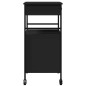 vidaXL Carrito de cocina de madera de ingeniería negro 56x43x89,5 cm vidaXL Carrito de cocina de madera de ingeniería negro 56x43x89,5 cm