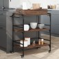 vidaXL Carrito de cocina madera ingeniería marrón roble 81,5x41x92,5cm vidaXL Carrito de cocina madera ingeniería marrón roble 81,5x41x92,5cm