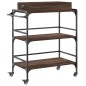 vidaXL Carrito de cocina madera ingeniería marrón roble 81,5x41x92,5cm vidaXL Carrito de cocina madera ingeniería marrón roble 81,5x41x92,5cm