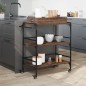 vidaXL Carrito de cocina madera ingeniería marrón roble 81,5x41x92,5cm vidaXL Carrito de cocina madera ingeniería marrón roble 81,5x41x92,5cm