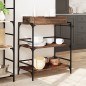 vidaXL Carrito de cocina madera ingeniería marrón roble 81,5x41x92,5cm vidaXL Carrito de cocina madera ingeniería marrón roble 81,5x41x92,5cm