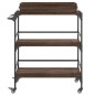 vidaXL Carrito de cocina madera ingeniería marrón roble 81,5x41x92,5cm vidaXL Carrito de cocina madera ingeniería marrón roble 81,5x41x92,5cm