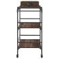 vidaXL Carrito de cocina madera ingeniería marrón roble 81,5x41x92,5cm vidaXL Carrito de cocina madera ingeniería marrón roble 81,5x41x92,5cm