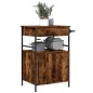 vidaXL Carrito de cocina madera ingeniería roble ahumado 56x43x89,5 cm vidaXL Carrito de cocina madera ingeniería roble ahumado 56x43x89,5 cm