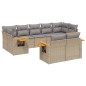 vidaXL Set de sofás de jardín 9 pzas con cojines ratán sintético beige vidaXL Set de sofás de jardín 9 pzas con cojines ratán sintético beige