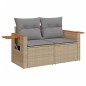 vidaXL Set de sofás de jardín 9 pzas con cojines ratán sintético beige vidaXL Set de sofás de jardín 9 pzas con cojines ratán sintético beige