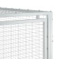 vidaXL Caseta perros con corral acero galvanizado gris 153x396x110 cm