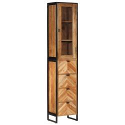 vidaXL Mueble de baño hierro y madera maciza de acacia 40x27x190 cm