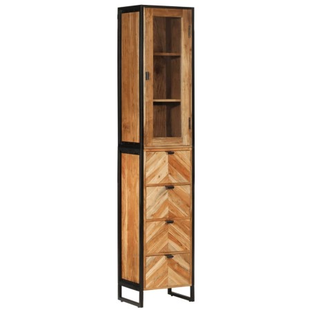 vidaXL Mueble de baño hierro y madera maciza de acacia 40x27x190 cm