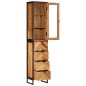 vidaXL Mueble de baño hierro y madera maciza de acacia 40x27x190 cm vidaXL Mueble de baño hierro y madera maciza de acacia 40x27x190 cm