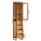 vidaXL Mueble de baño hierro y madera maciza de acacia 40x27x190 cm vidaXL Mueble de baño hierro y madera maciza de acacia 40x27x190 cm