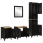 vidaXL Conjunto de muebles de baño 4 pzas madera maciza mango y hierro vidaXL Conjunto de muebles de baño 4 pzas madera maciza mango y hierro