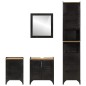 vidaXL Conjunto de muebles de baño 4 pzas madera maciza mango y hierro vidaXL Conjunto de muebles de baño 4 pzas madera maciza mango y hierro