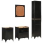 vidaXL Conjunto de muebles de baño 4 pzas madera maciza mango y hierro vidaXL Conjunto de muebles de baño 4 pzas madera maciza mango y hierro
