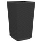 vidaXL Jardineras 4 unidades PP negro 32,5x32,5x57 cm vidaXL Jardineras 4 unidades PP negro 32,5x32,5x57 cm