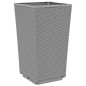 vidaXL Jardineras 2 unidades PP gris claro 32,5x32,5x57 cm