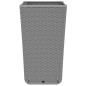 vidaXL Jardineras 2 unidades PP gris claro 32,5x32,5x57 cm