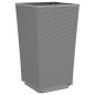 vidaXL Jardineras 2 unidades PP gris claro 32,5x32,5x57 cm
