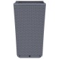 vidaXL Jardineras 4 unidades PP gris 32,5x32,5x57 cm vidaXL Jardineras 4 unidades PP gris 32,5x32,5x57 cm