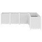 vidaXL Jardinera PP blanco 160x120x53 cm vidaXL Jardinera PP blanco 160x120x53 cm