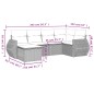 vidaXL Set de sofás de jardín 6 piezas y cojines ratán sintético negro vidaXL Set de sofás de jardín 6 piezas y cojines ratán sintético negro