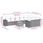 vidaXL Set de sofás de jardín 10 pzas cojines ratán sintético negro vidaXL Set de sofás de jardín 10 pzas cojines ratán sintético negro