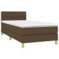 vidaXL Cama box spring con colchón LED tela marrón oscuro 80x200 cm vidaXL Cama box spring con colchón LED tela marrón oscuro 80x200 cm