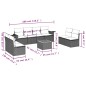 vidaXL Set de sofás de jardín 9 pzas con cojines ratán sintético beige vidaXL Set de sofás de jardín 9 pzas con cojines ratán sintético beige