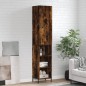 vidaXL Aparador de madera contrachapada roble ahumado 34,5x34x180 cm vidaXL Aparador de madera contrachapada roble ahumado 34,5x34x180 cm