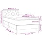 vidaXL Cama box spring con colchón LED tela marrón oscuro 80x200 cm vidaXL Cama box spring con colchón LED tela marrón oscuro 80x200 cm