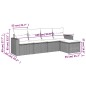 vidaXL Set comedor de jardín 5 piezas y cojines ratán sintético marrón