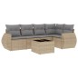 vidaXL Juego de sofás jardín con cojines 6 pzas ratán sintético beige vidaXL Juego de sofás jardín con cojines 6 pzas ratán sintético beige