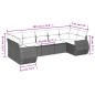 vidaXL Set de comedor de jardín 7 pzas y cojines ratán sintético negro vidaXL Set de comedor de jardín 7 pzas y cojines ratán sintético negro