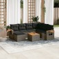 vidaXL Set de sofás de jardín 8 pzas y cojines ratán sintético gris vidaXL Set de sofás de jardín 8 pzas y cojines ratán sintético gris