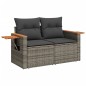 vidaXL Set de sofás de jardín 8 pzas y cojines ratán sintético gris vidaXL Set de sofás de jardín 8 pzas y cojines ratán sintético gris