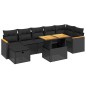 vidaXL Set de sofás de jardín 8 piezas y cojines ratán sintético negro vidaXL Set de sofás de jardín 8 piezas y cojines ratán sintético negro