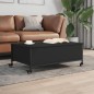 vidaXL Mesa de centro con ruedas madera ingeniería negro 91x55x34 cm vidaXL Mesa de centro con ruedas madera ingeniería negro 91x55x34 cm