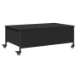 vidaXL Mesa de centro con ruedas madera ingeniería negro 91x55x34 cm vidaXL Mesa de centro con ruedas madera ingeniería negro 91x55x34 cm