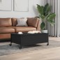 vidaXL Mesa de centro con ruedas madera ingeniería negro 91x55x34 cm vidaXL Mesa de centro con ruedas madera ingeniería negro 91x55x34 cm