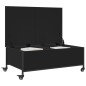 vidaXL Mesa de centro con ruedas madera ingeniería negro 91x55x34 cm vidaXL Mesa de centro con ruedas madera ingeniería negro 91x55x34 cm