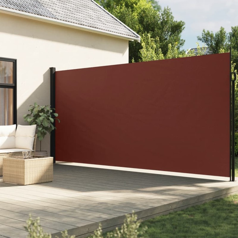 vidaXL Toldo lateral retráctil marrón 200x500 cm vidaXL Toldo lateral retráctil marrón 200x500 cm