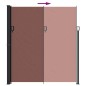 vidaXL Toldo lateral retráctil marrón 220x500 cm vidaXL Toldo lateral retráctil marrón 220x500 cm