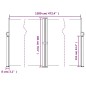 vidaXL Toldo lateral retráctil marrón 180x600 cm