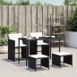 vidaXL Set de muebles jardín 5 pzas con cojines ratán sintético negro vidaXL Set de muebles jardín 5 pzas con cojines ratán sintético negro